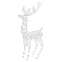 A 70.9-inch tall acrylic reindeer Christmas light with 250 cold white LEDs.