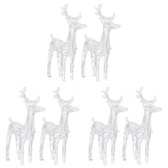 Christmas Reindeers 6 pcs Warm White 240 LEDs Acrylic