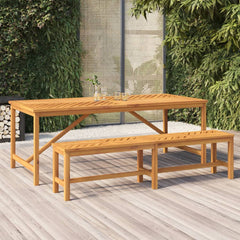 Garden Bench Natural Wood Solid Acacia wood Large Durable