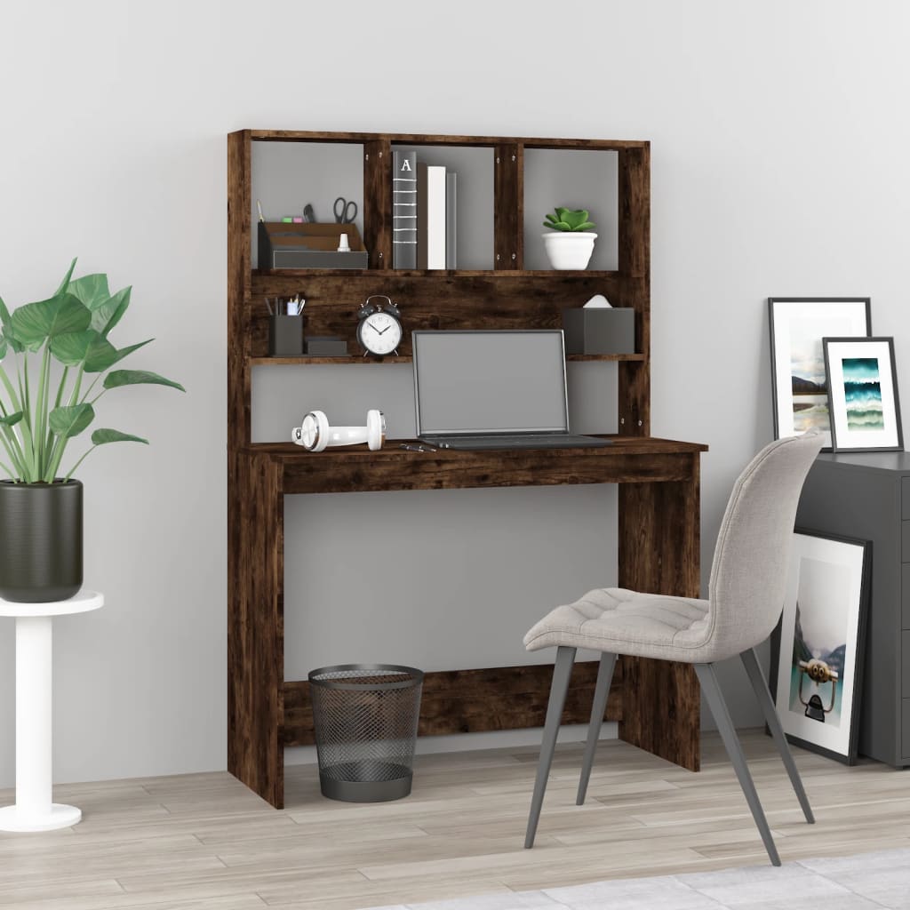 Desk Smoked oak Engineered wood Compact Desk Rectangular