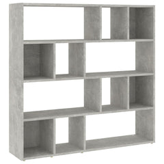 Book Cabinet/Room Divider Concrete Gray 41.3x9.4x40.2