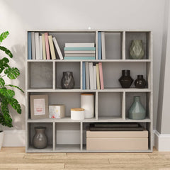 Book Cabinet/Room Divider Concrete Gray 41.3x9.4x40.2