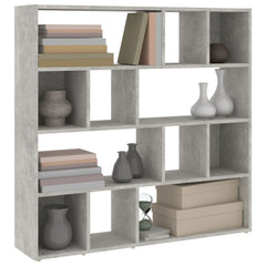 Book Cabinet/Room Divider Concrete Gray 41.3x9.4x40.2