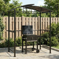 BBQ Gazebo Anthracite Steel Large Seats Many BBQ Gazebo