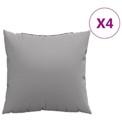 Sofa Cushions 4 pcs Gray 15.7x15.7 Fabric