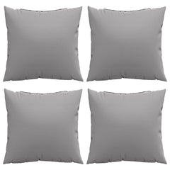 Sofa Cushions 4 pcs Gray 15.7x15.7 Fabric