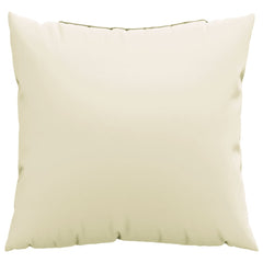 Four cream polyester sofa cushions, each 19.7x19.7 inches, in a pack.
