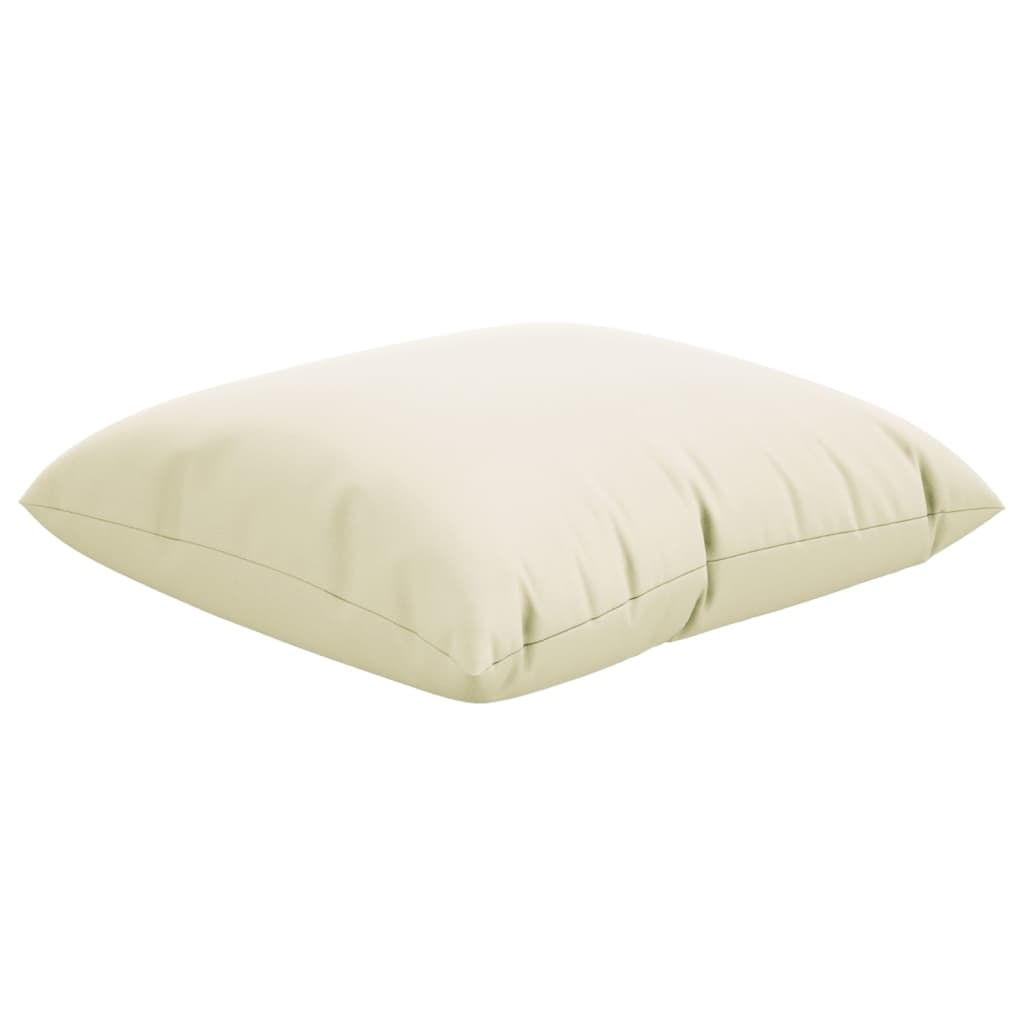 Cream polyester sofa cushions, 19.7x19.7 inches, 4-pack.