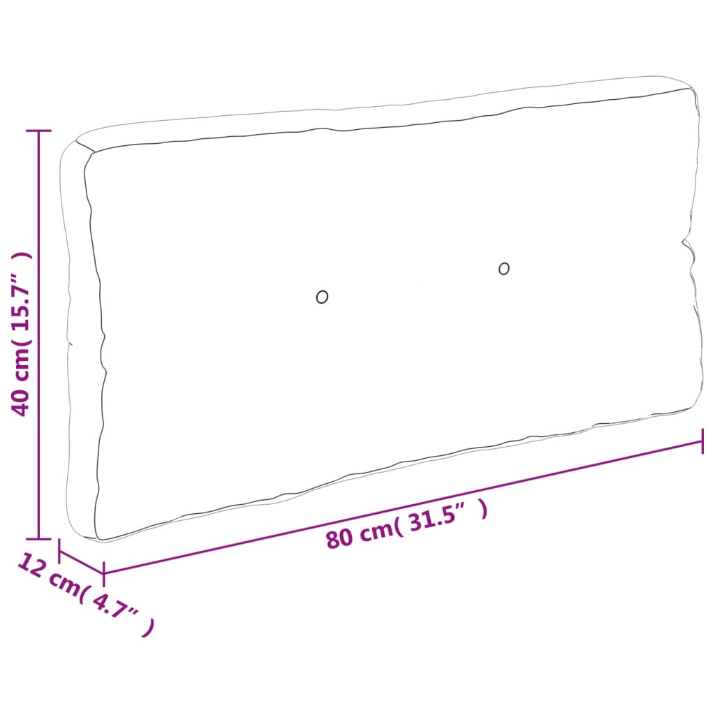 Pallet Cushion Gray 31.5x15.7x4.7 Fabric