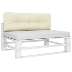 Pallet Cushion Cream Fabric (100% polyester) 47.2 x 15.7 x 4.7