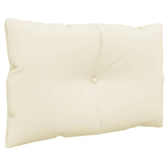 Cream polyester pallet cushions set with two pieces, featuring tufted design.