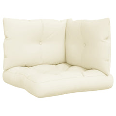 Pallet Cushions 3 pcs Cream Fabric
