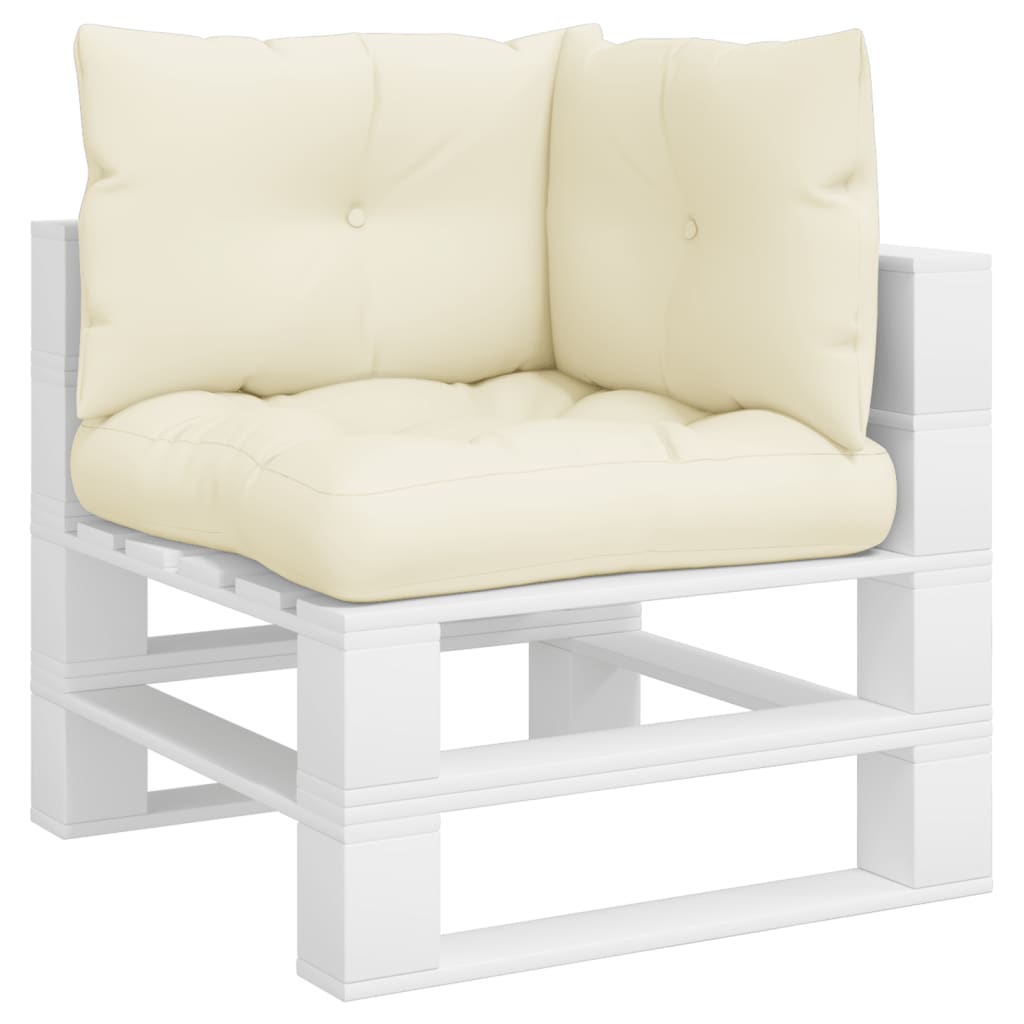 Pallet Cushions 3 pcs Cream Fabric