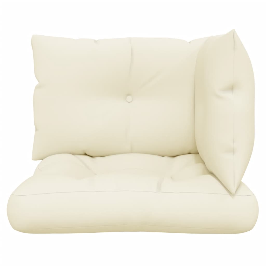 Pallet Cushions 3 pcs Cream Fabric