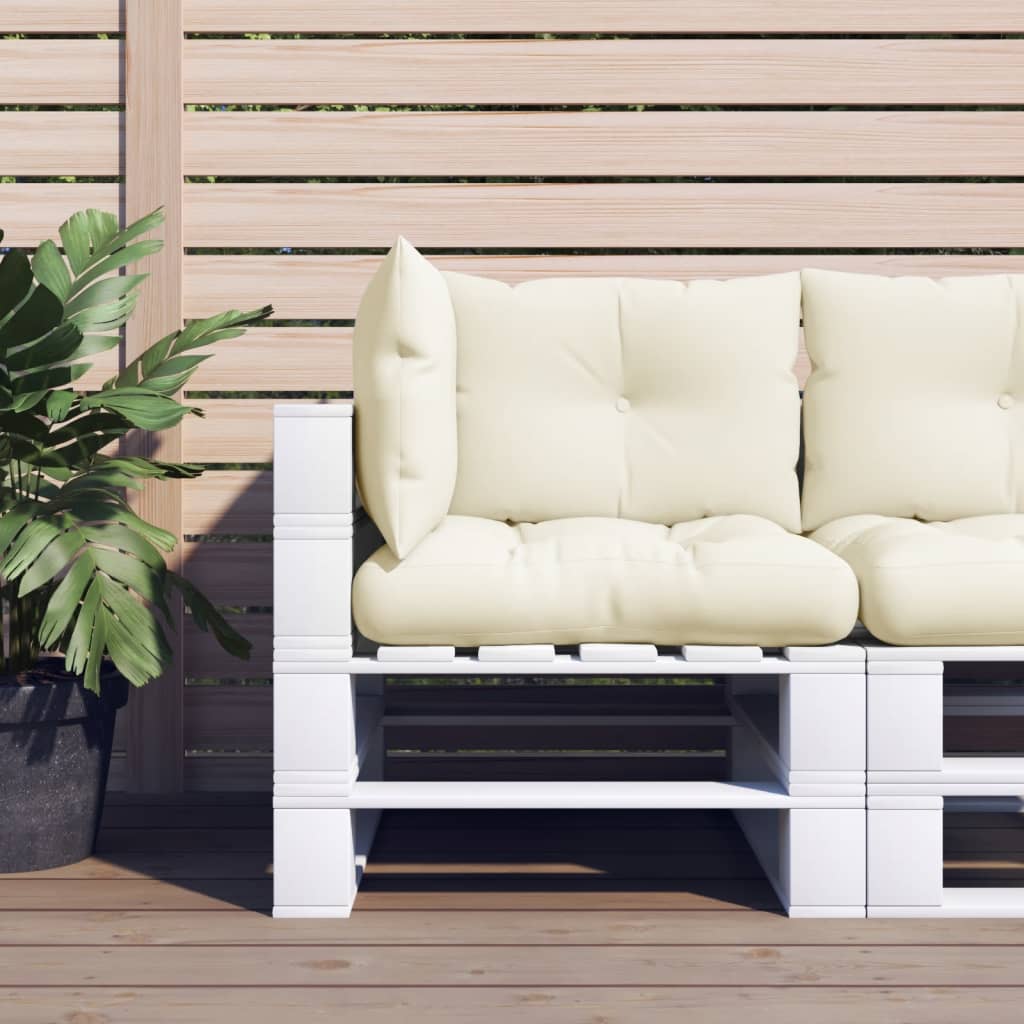 Pallet Cushions 3 pcs Cream Fabric
