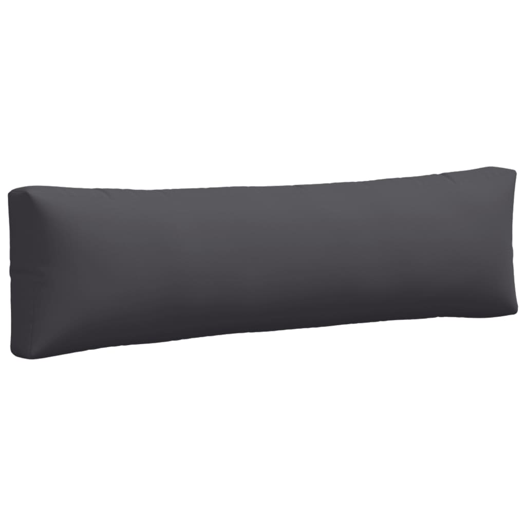 Two anthracite polyester cushions for pallet sofa, one seat and one back.