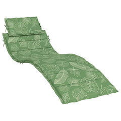 Bostome Sun Lounger Cushion with leaf pattern in durable, breathable Oxford fabric for comfort.