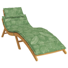 Bostome sun lounger cushion with a leaf pattern in durable, breathable Oxford fabric.