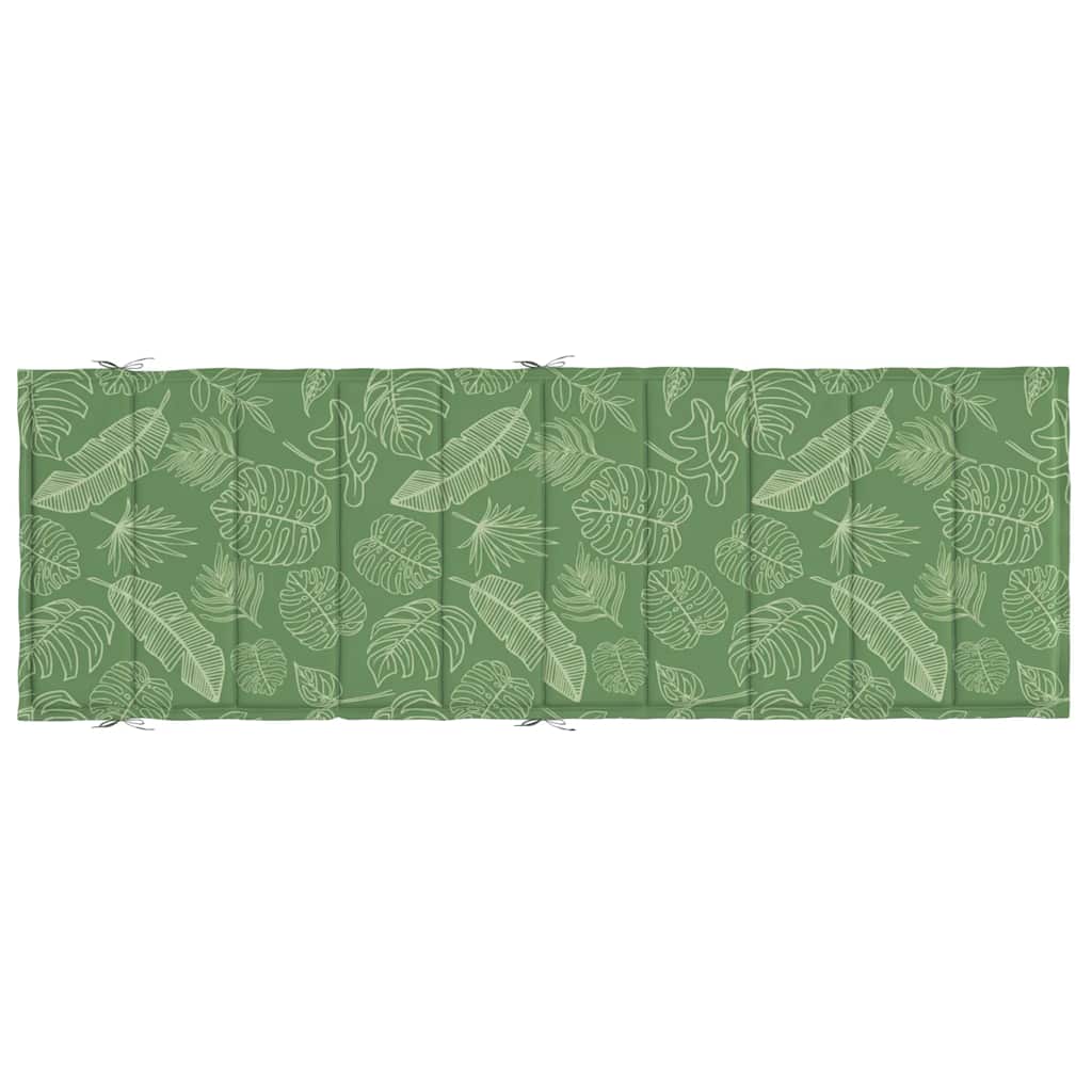 Bostome Sun Lounger Cushion with a leaf pattern in durable Oxford fabric for indoor and outdoor use.