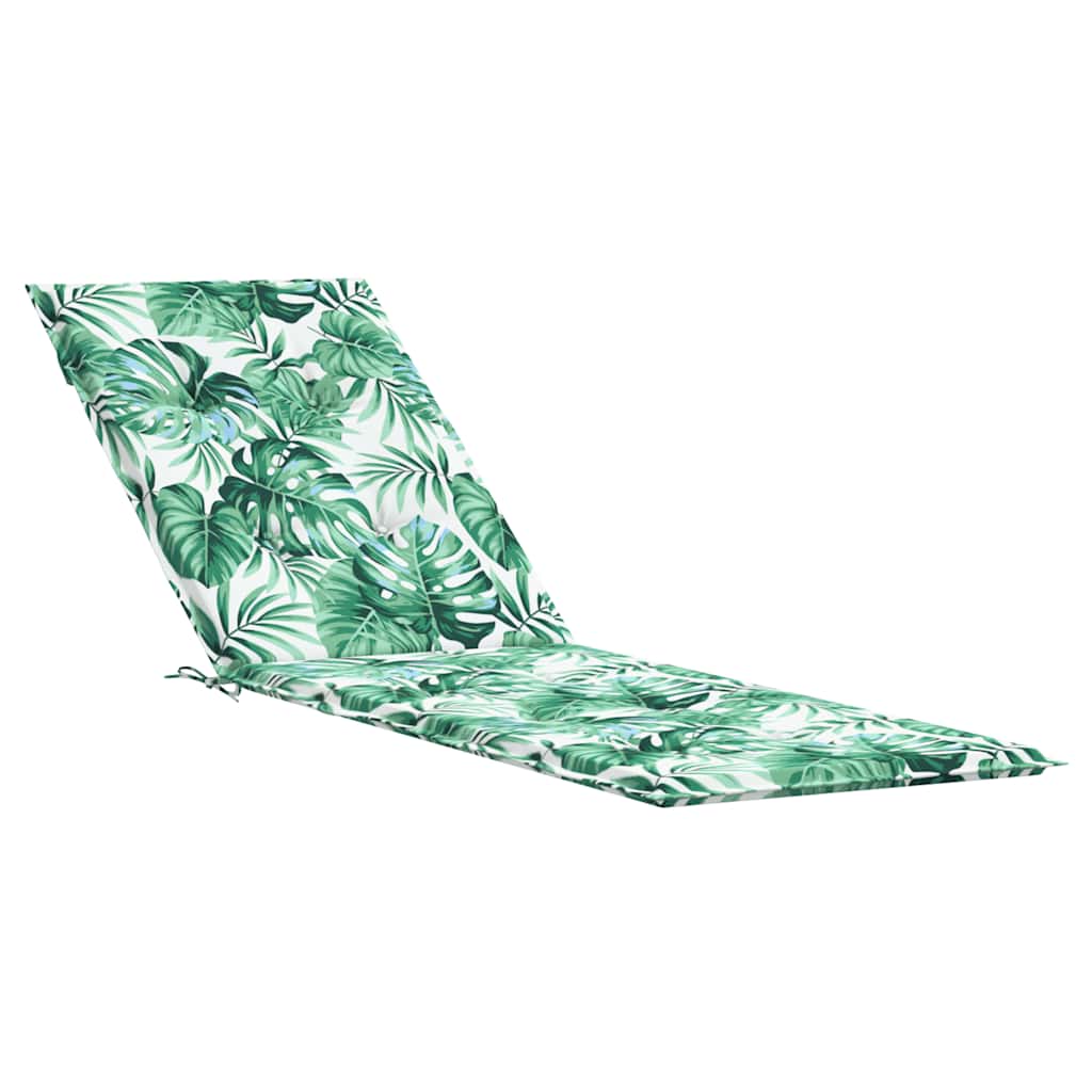 Leaf pattern cushion for deck chairs, made of water-repellent Oxford fabric.