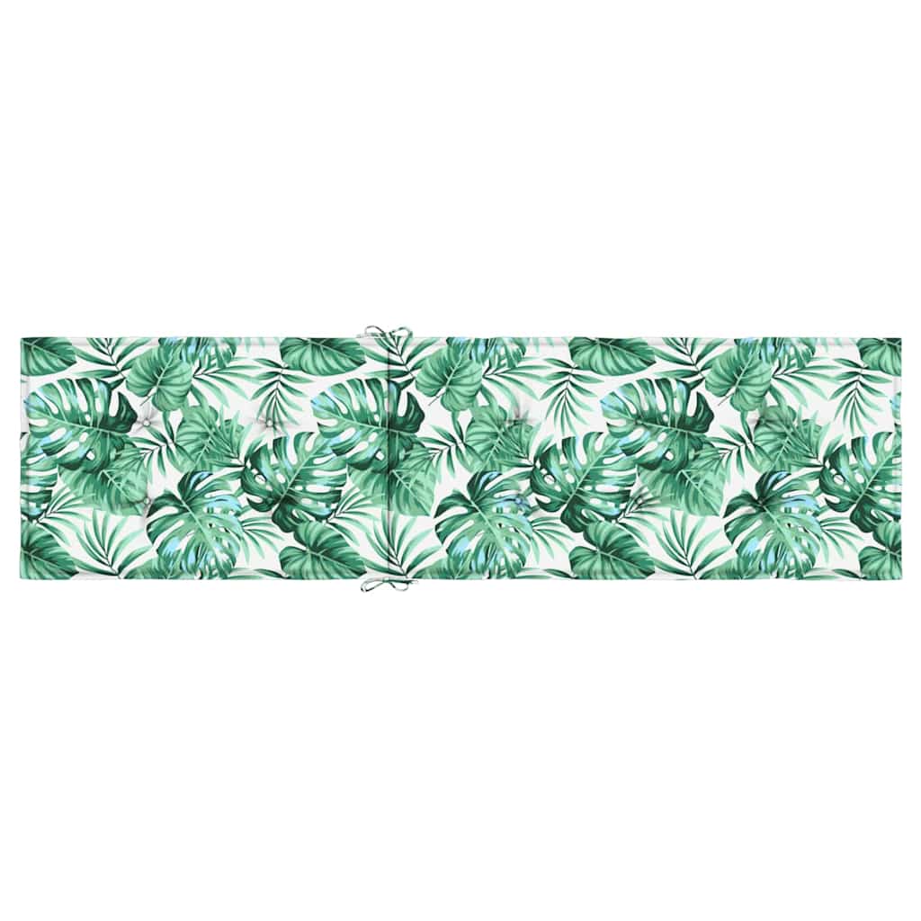 Leaf-patterned cushion made of water-repellent Oxford fabric for deck chairs.