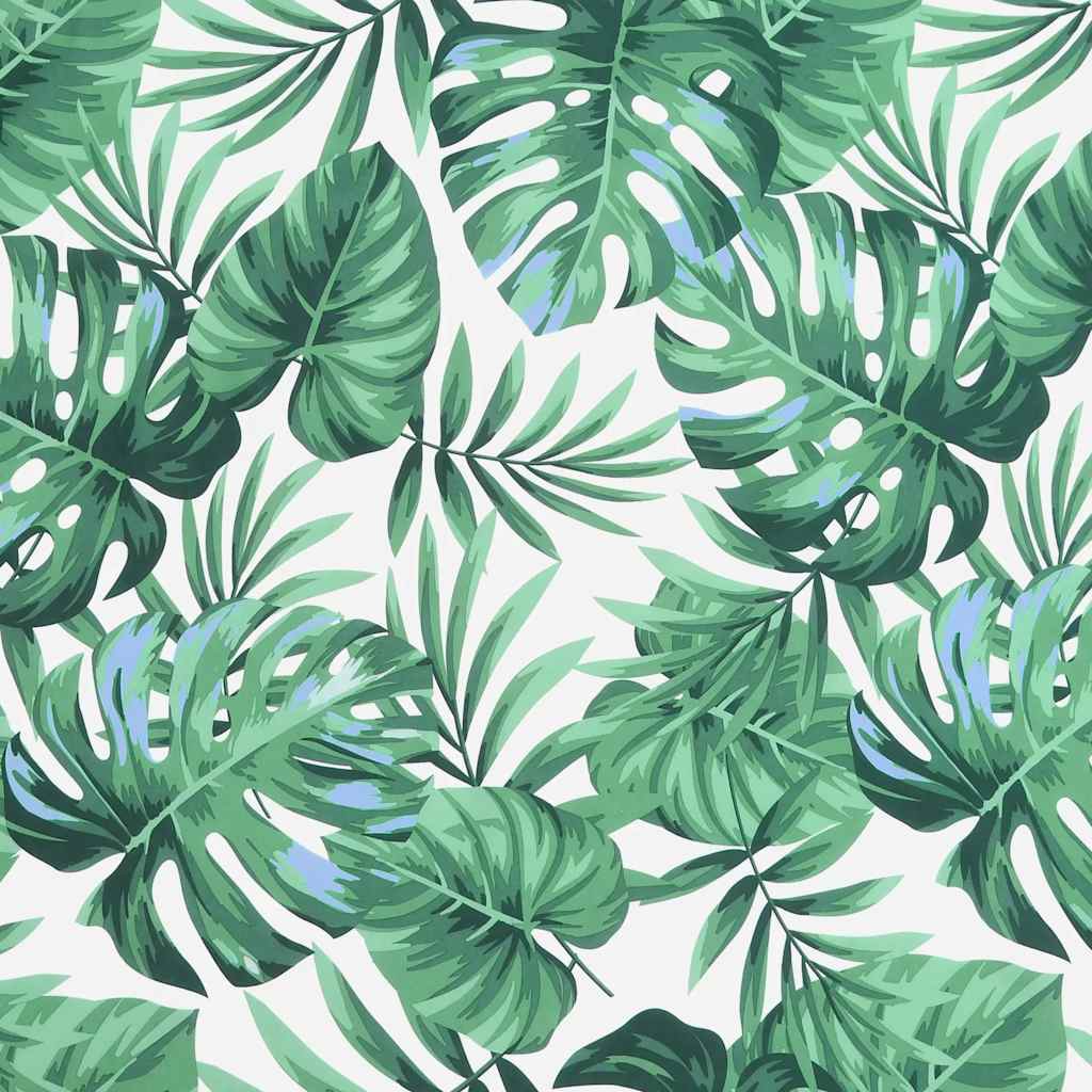 Leaf pattern deck chair cushion made of water-repellent Oxford fabric with foam fiber filling.