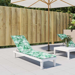 Leaf pattern cushion for deck chairs, made of water-repellent Oxford fabric.