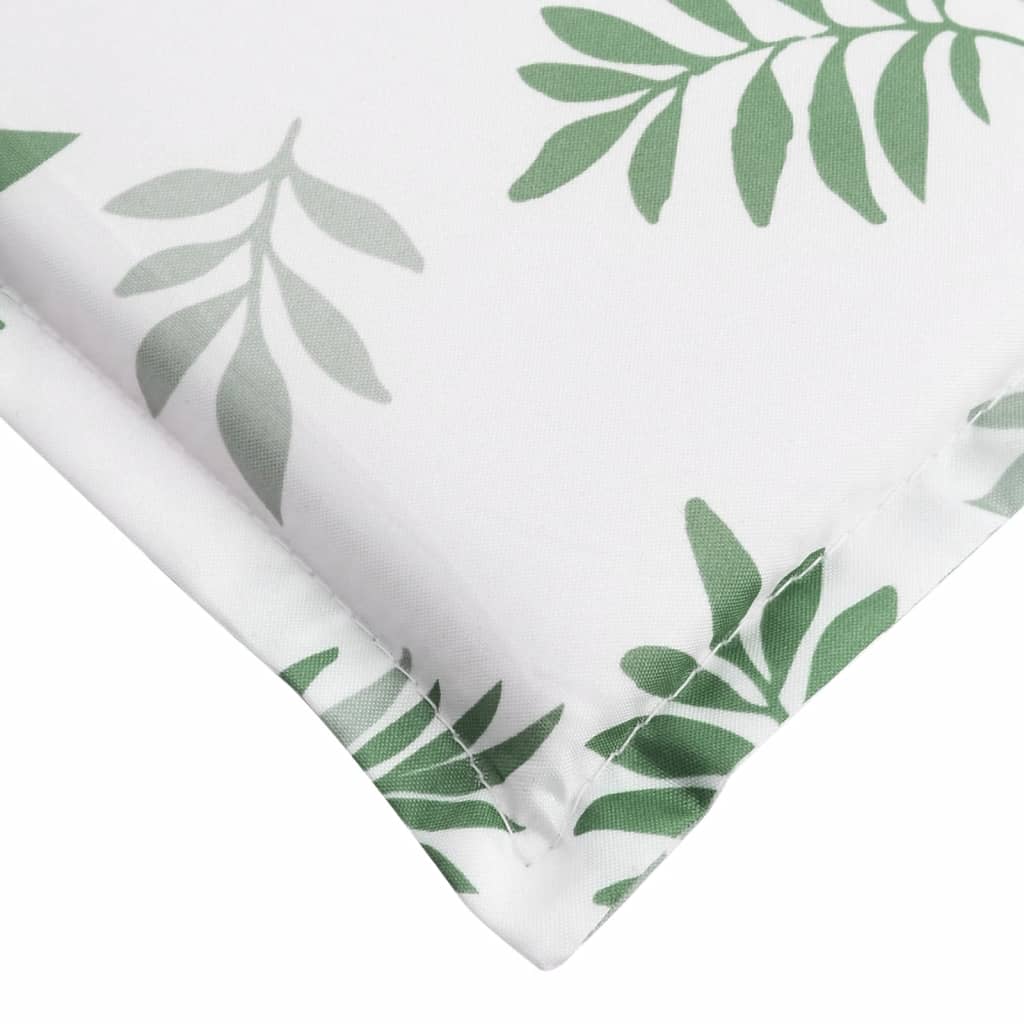 Bostome sun lounger cushion in leaf pattern, made of water-resistant Oxford fabric.