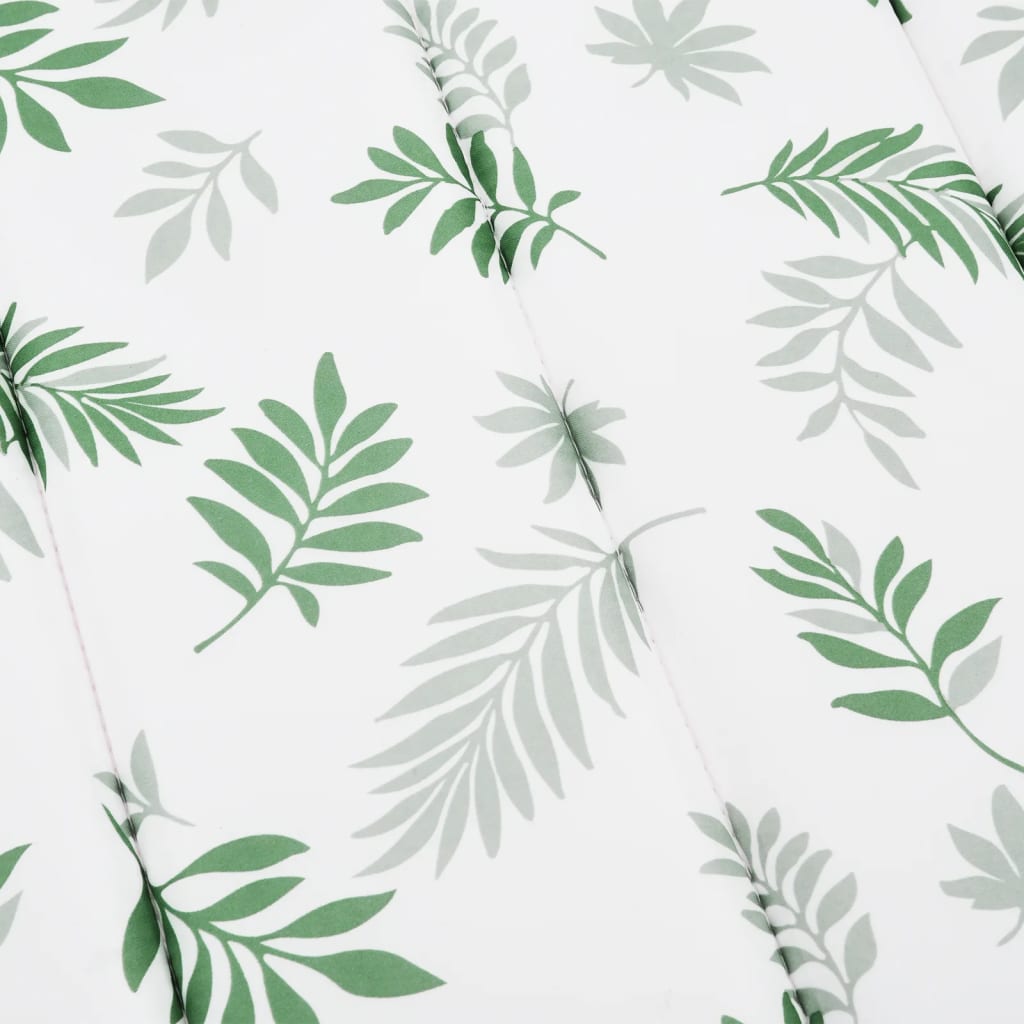 Bostome sun lounger cushion in leaf pattern, made of water-resistant Oxford fabric.