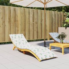 Bostome Sun Lounger Cushion in leaf pattern with water-resistant Oxford fabric and soft foam filling.