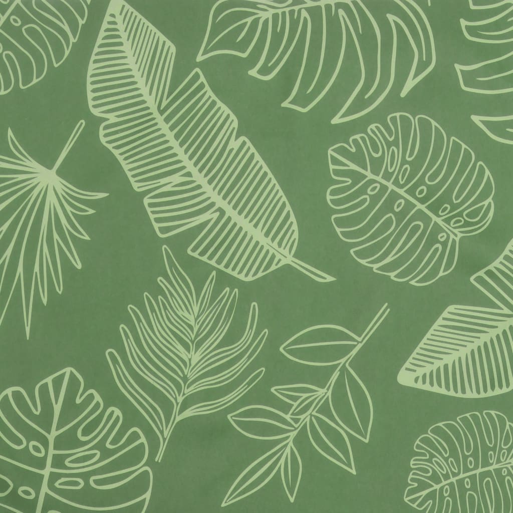Leaf-patterned, water-resistant Oxford fabric sun lounger cushion in green tones.