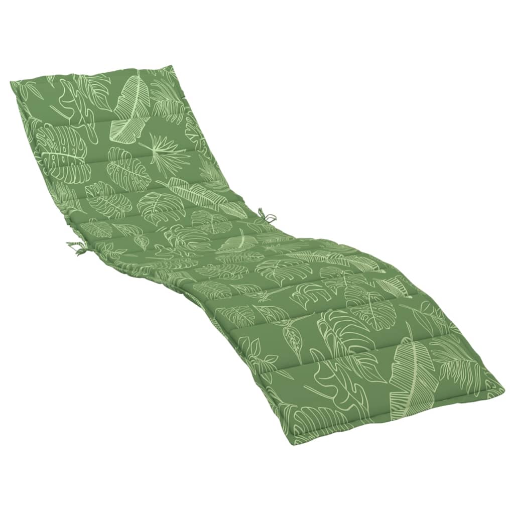 Bostome Sun Lounger Cushion in leaf pattern with durable Oxford fabric and soft foam filling.