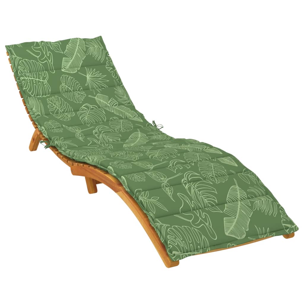 Bostome sun lounger cushion in leaf pattern with durable Oxford fabric and soft foam filling.