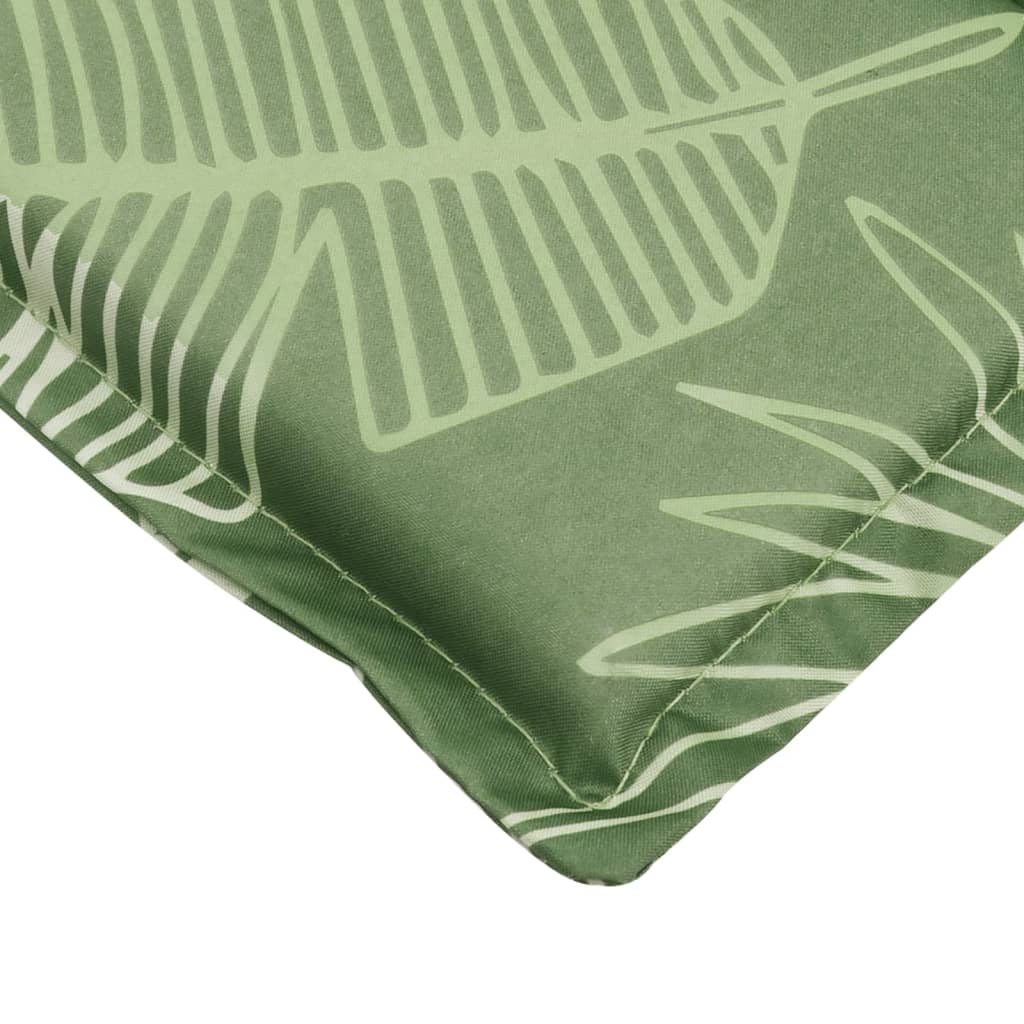 Bostome sun lounger cushion with leaf pattern on durable water-resistant Oxford fabric.