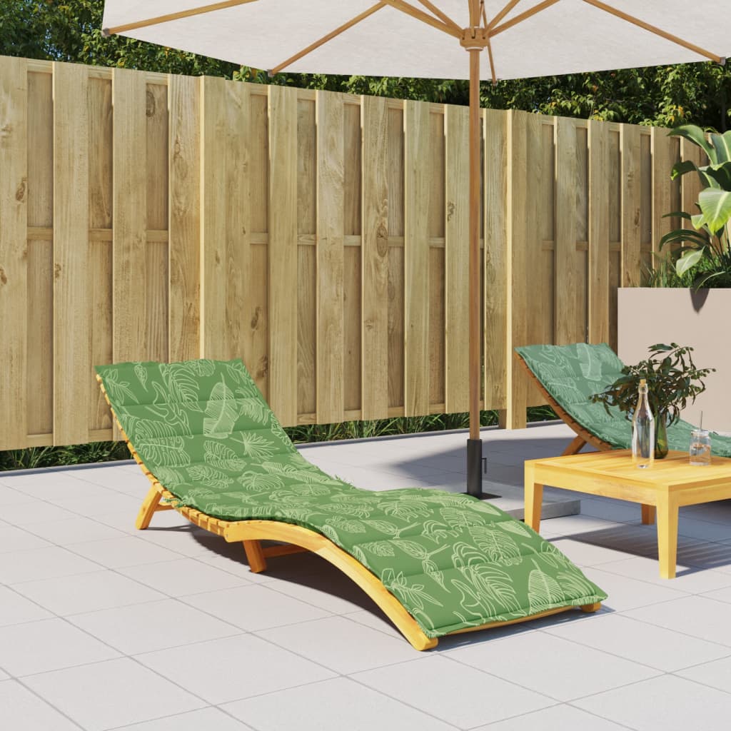 Bostome Sun Lounger Cushion in leaf pattern, made of durable Oxford fabric with foam filling.