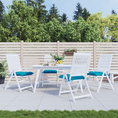 Four light blue Oxford fabric pallet cushions, each 19.7x19.7x2.8 inches, in a pack.