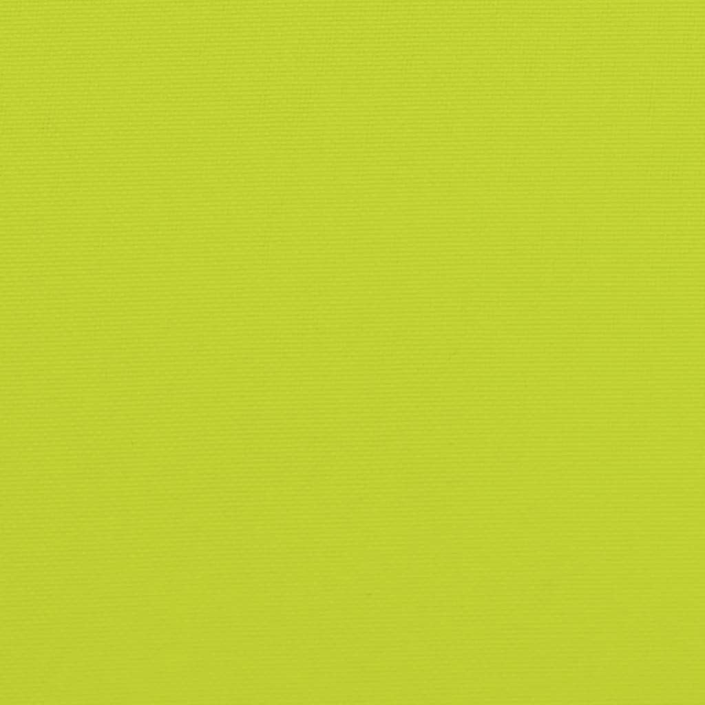Four bright green Oxford fabric pallet cushions, each 19.7x19.7x2.8 inches.