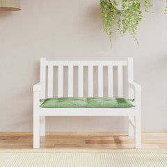 Green leaf-patterned bench cushion made of Oxford fabric, sized 39.4x19.7x2.8 inches.