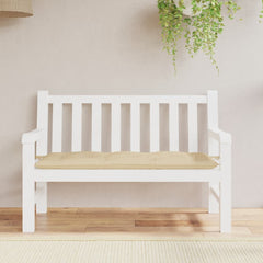Beige Oxford fabric garden bench cushion with ties, 47.2x19.7x2.8 inches.