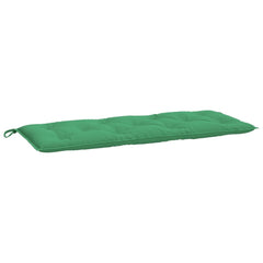 Green Oxford fabric garden bench cushion, 47.2x19.7x2.8 inches, with ties.