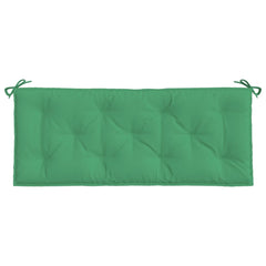 Green Oxford fabric garden bench cushion with ties, 47.2x19.7x2.8 inches.