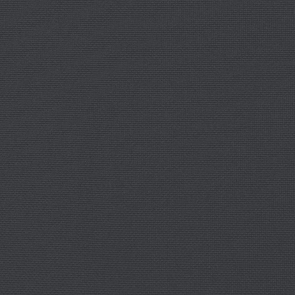 Black Oxford fabric garden bench cushion, 47.2 x 19.7 x 2.8 inches, with tie-down ropes.