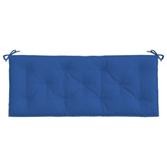 Blue Oxford fabric garden bench cushion, 47.2x19.7x2.8 inches, with ties.