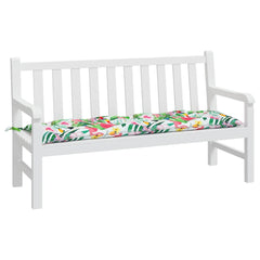 Multicolor garden bench cushion made of water-resistant Oxford fabric, measuring 59.1" x 19.7".