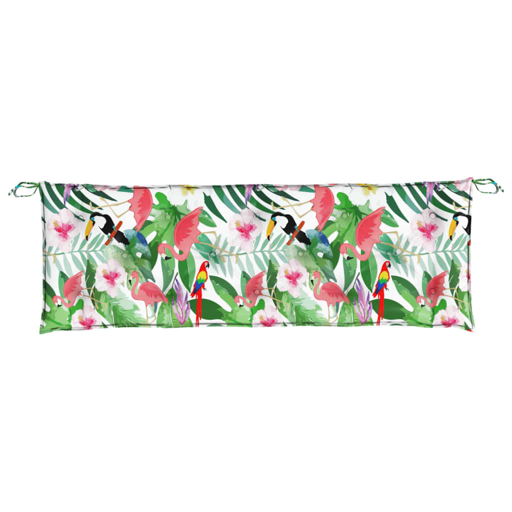 Multicolor garden bench cushion made of water-resistant Oxford fabric, measuring 59.1" x 19.7".