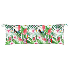 Multicolor garden bench cushion made of water-resistant Oxford fabric, measuring 59.1" x 19.7".
