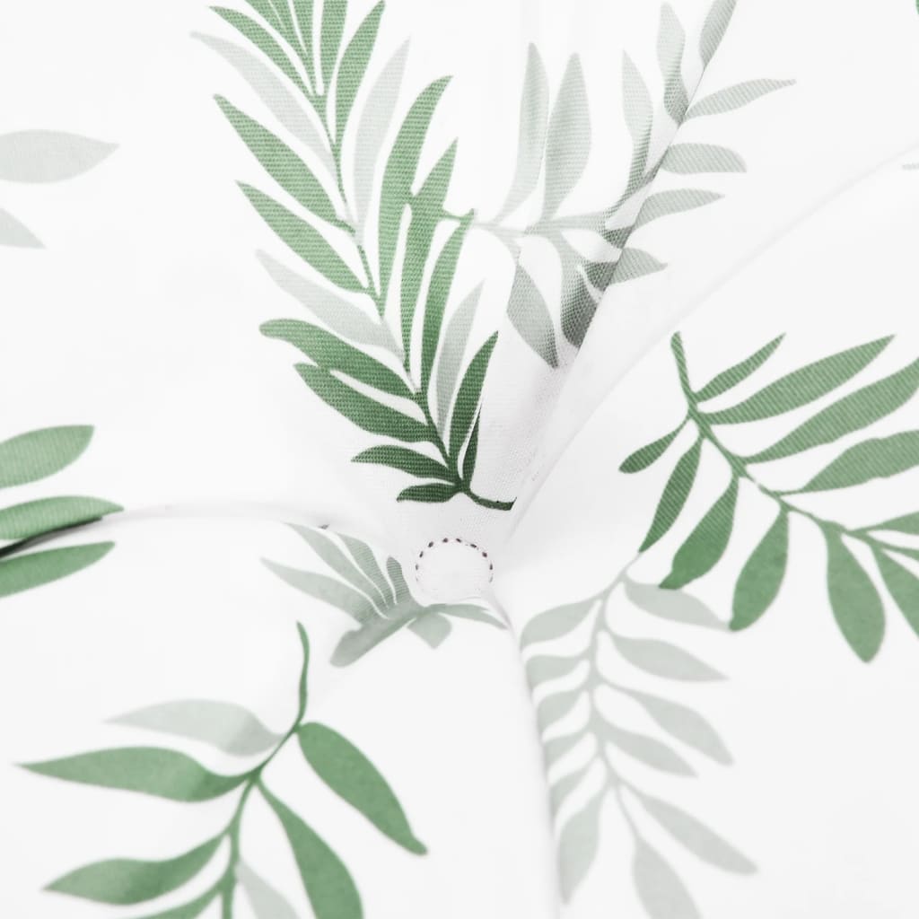 Leaf-patterned outdoor bench cushion made of water-resistant Oxford fabric, 59.1 inches long.