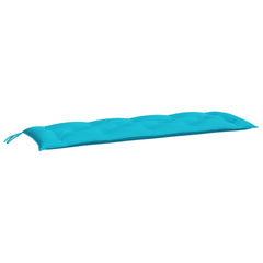 Turquoise garden bench cushion made of durable, water-resistant Oxford fabric, 59.1 inches long.