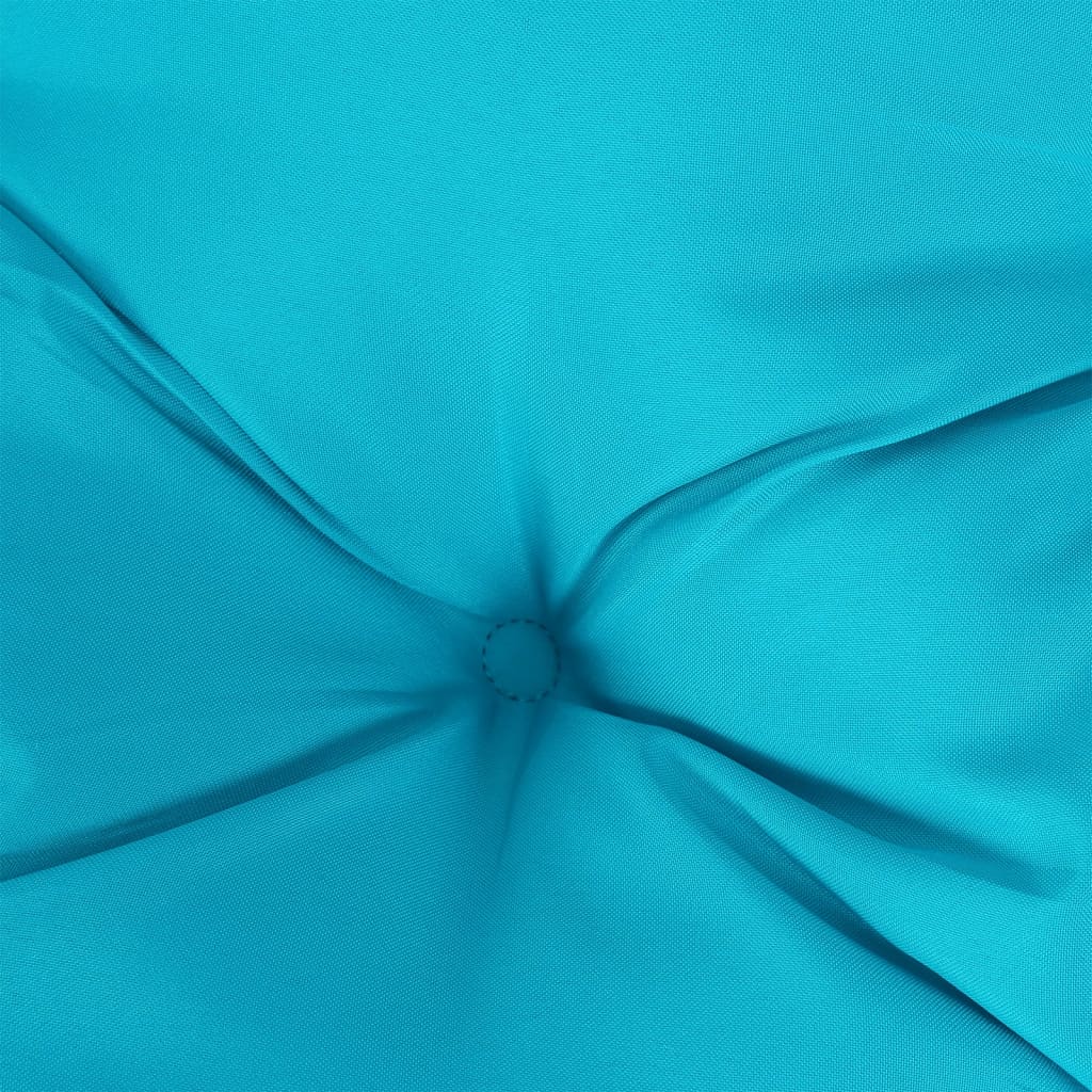 Turquoise garden bench cushion made of durable, water-resistant Oxford fabric, 59.1 inches long.