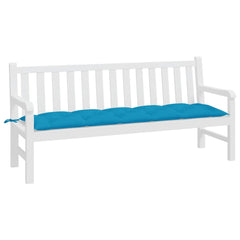 Light blue garden bench cushion in Oxford fabric, 70.9x19.7x2.8 inches, with non-slip ropes.
